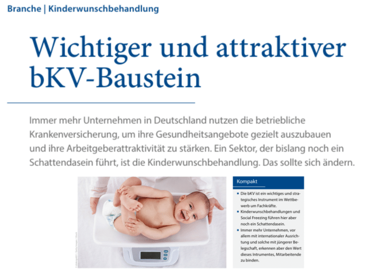 Insurance Magazine: The desire to have children as a new supplementary health insurance module